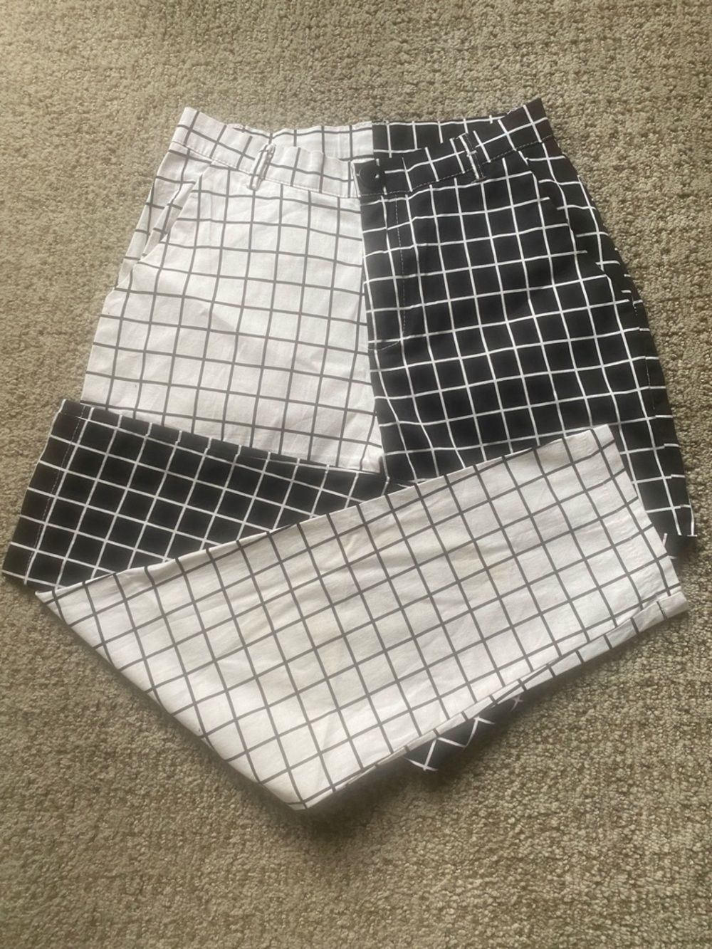 Checkered Black and White Pants